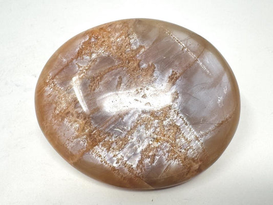 Flashy Peach Moonstone Crystal Pebble 6.3cm