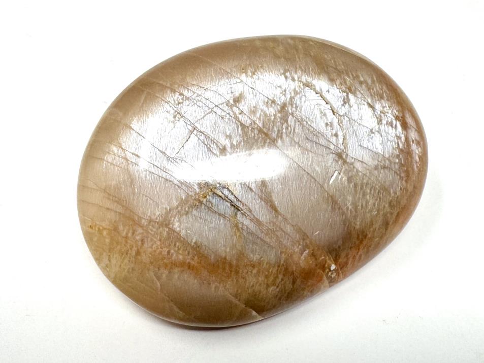 Flashy Peach Moonstone Crystal Pebble 6.4cm