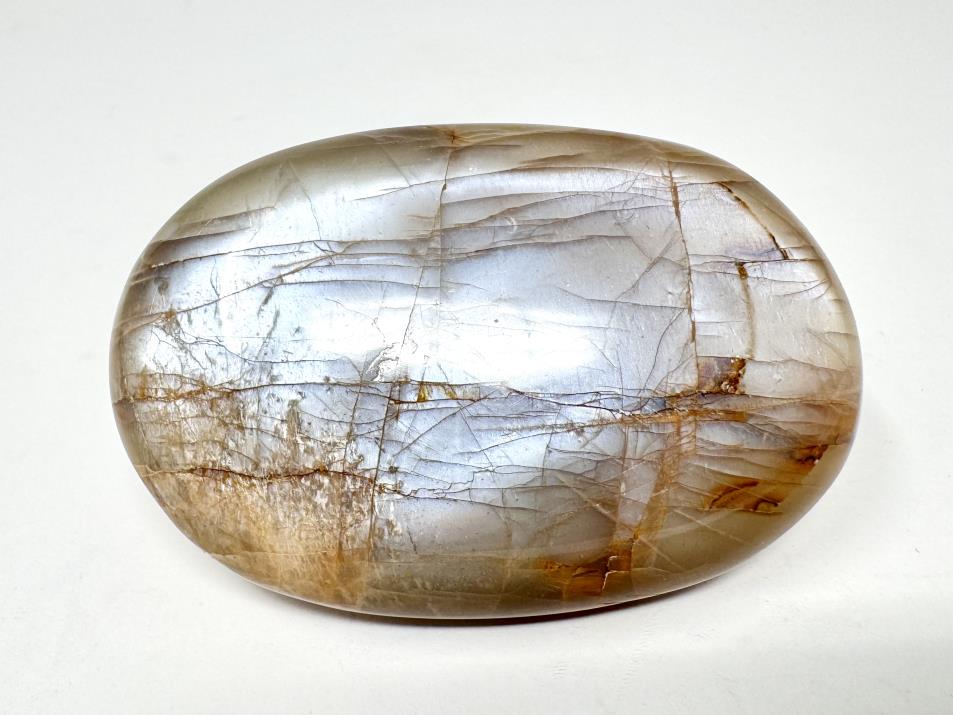 Flashy Peach Moonstone Crystal Pebble 6.9cm