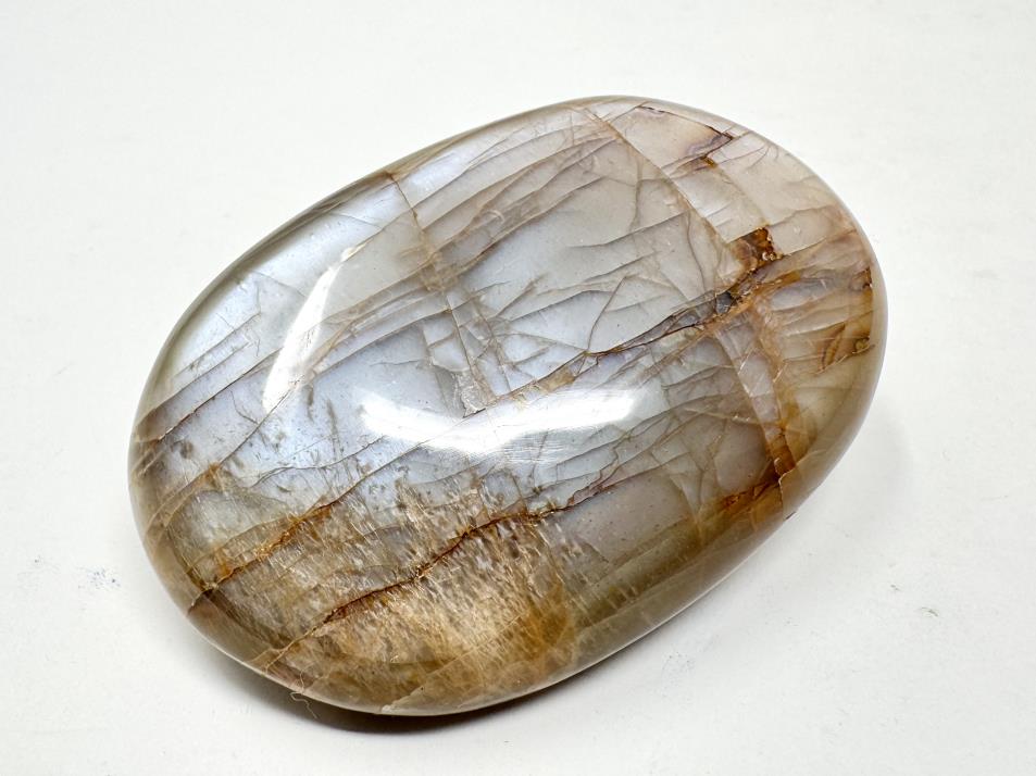 Flashy Peach Moonstone Crystal Pebble 6.9cm