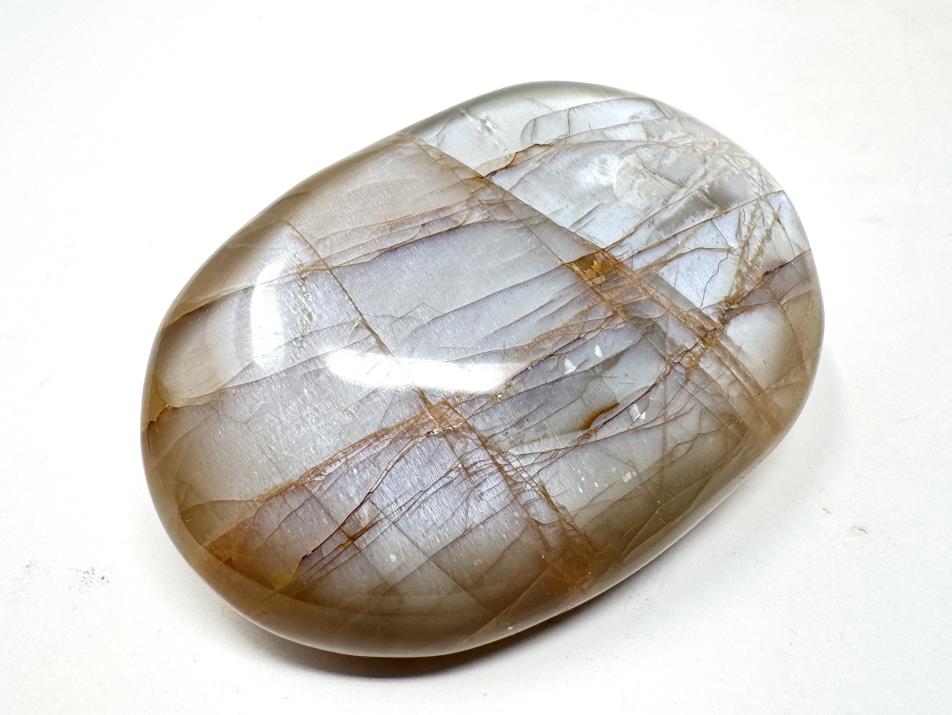 Flashy Peach Moonstone Crystal Pebble 6.9cm