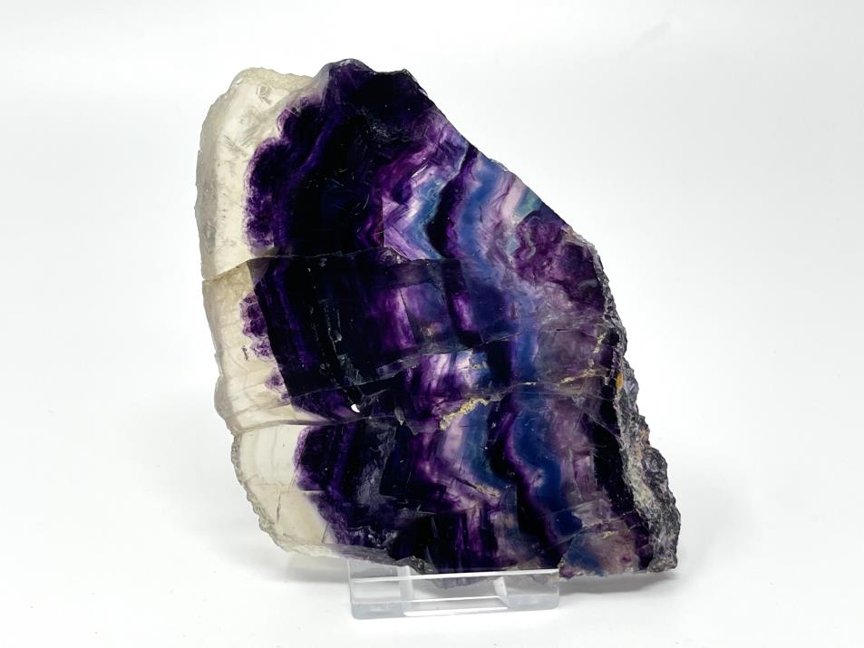 Rainbow Fluorite Crystal Slice 13cm