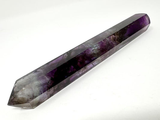 Purple Fluorite Crystal Wand Large 16cm