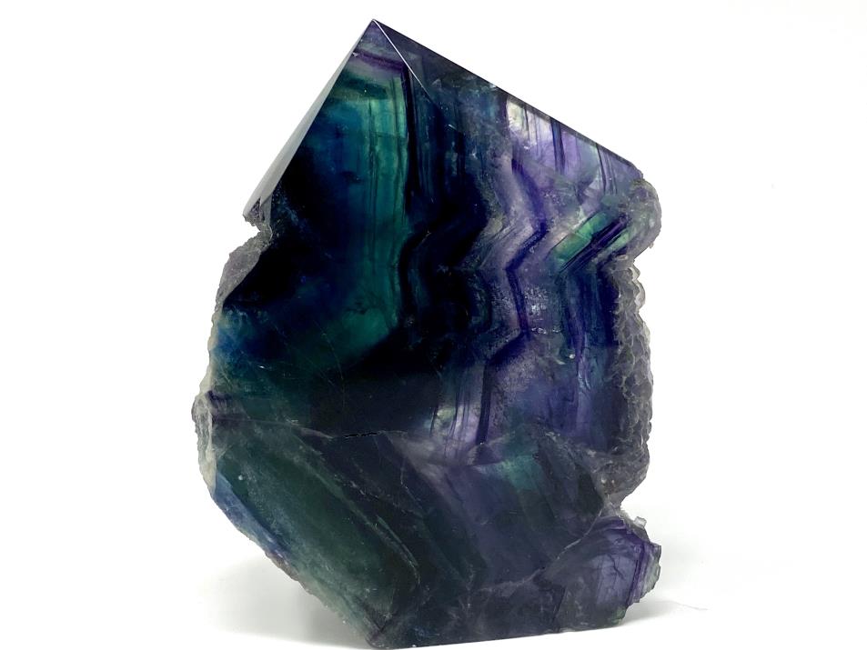 Rainbow Fluorite Crystal Wave Point Large 10.6cm