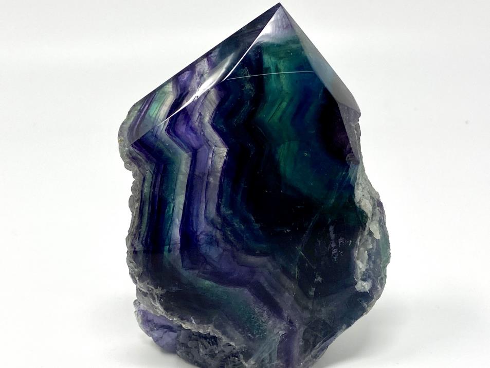 Rainbow Fluorite Crystal Wave Point Large 10.6cm