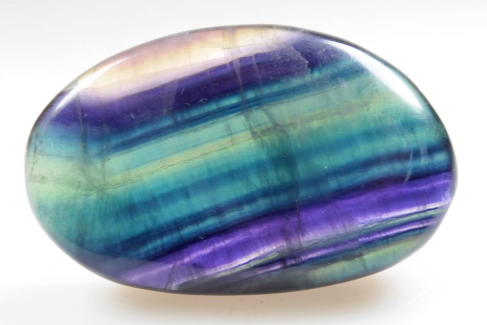 Rainbow Fluorite Crystal Pebble 7.5cm