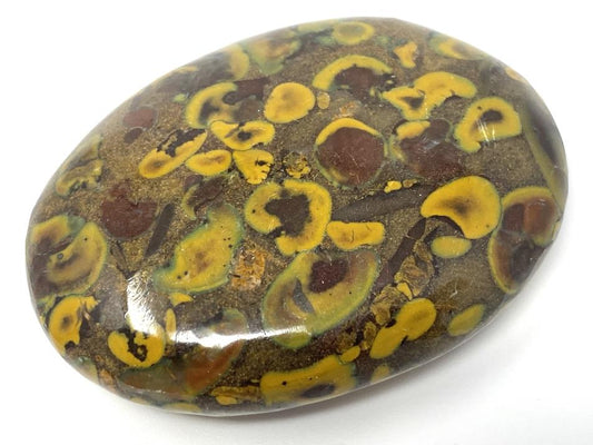 Fruit Jasper Crystal Pebble Flat 6cm