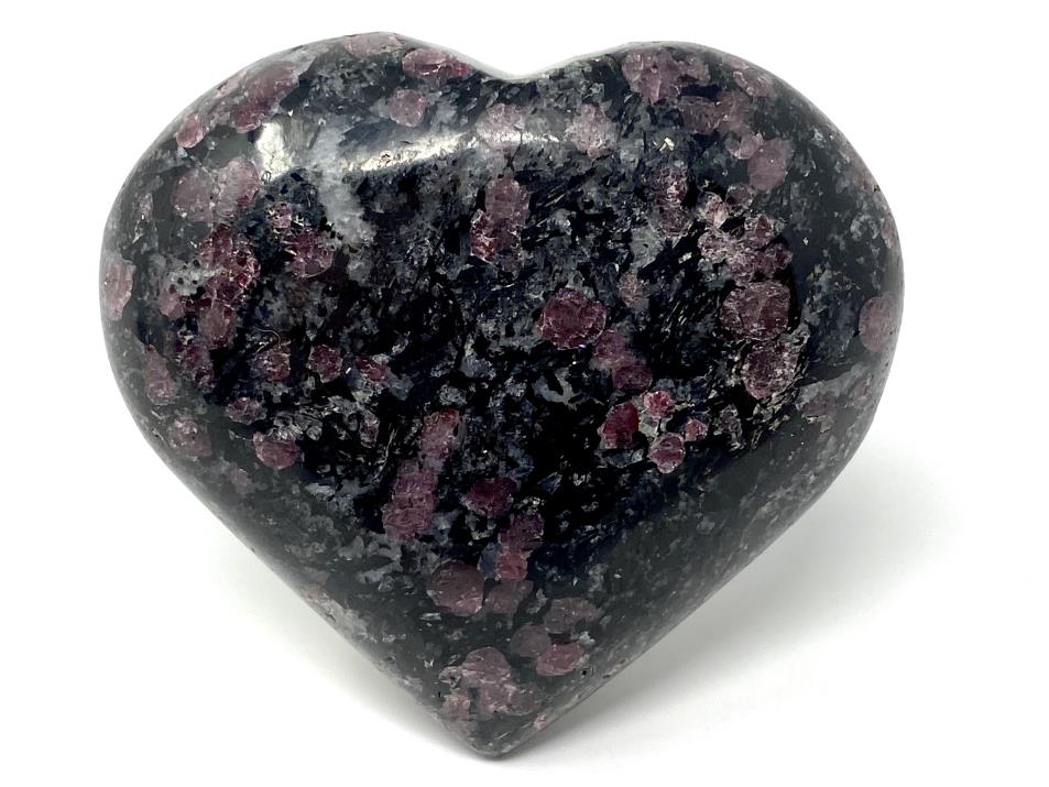 Garnet in Black Tourmaline Crystal Heart 6.9cm