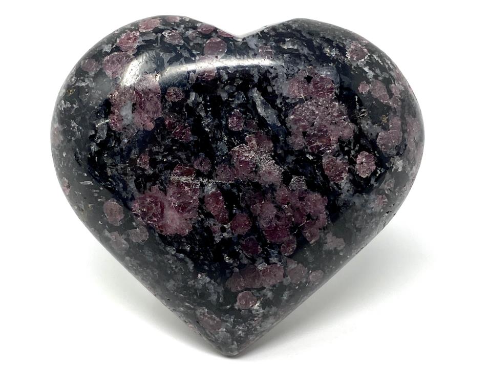 Garnet in Black Tourmaline Crystal Heart 6.9cm