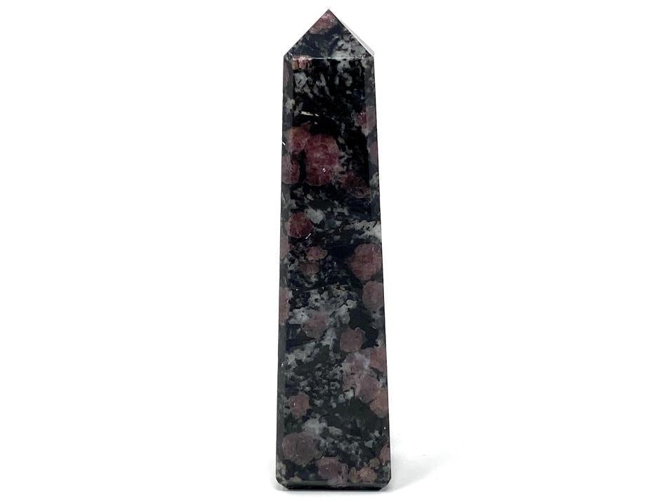 Garnet in Black Tourmaline Crystal Tower 9.1cm