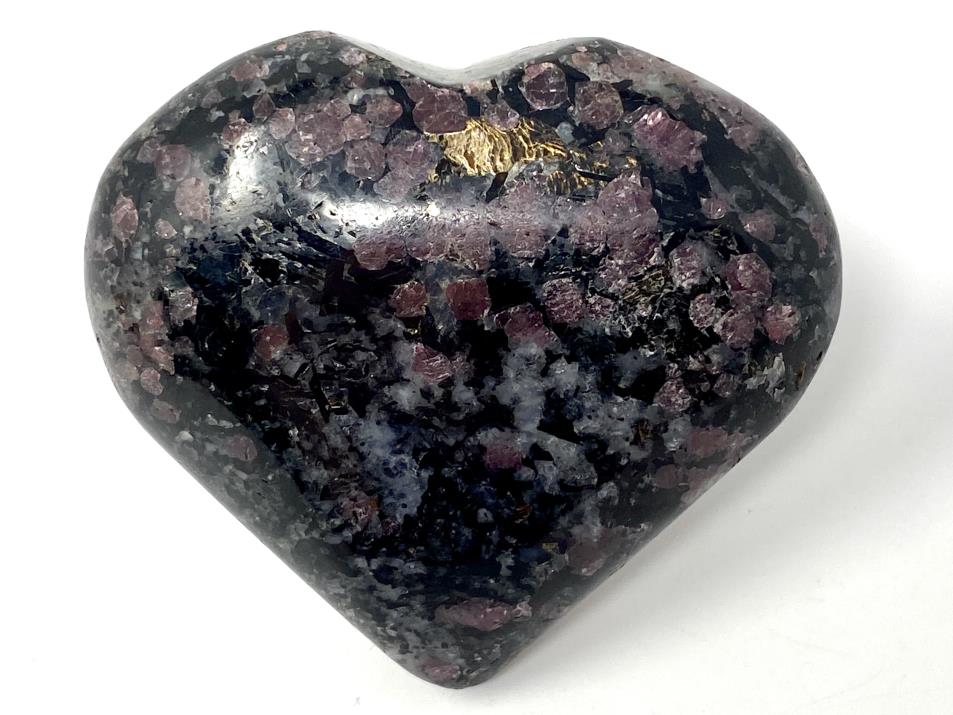 Garnet in Black Tourmaline Crystal Heart 6.1cm