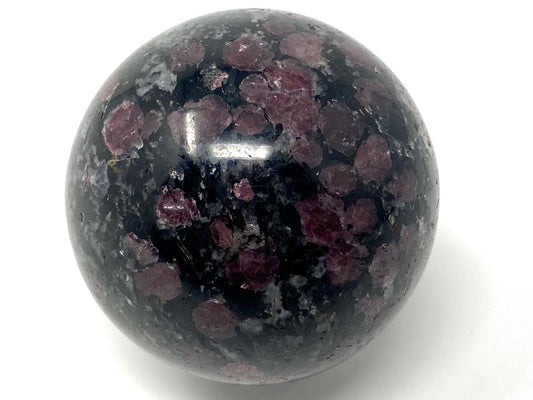 Garnet in Black Tourmaline Crystal Sphere 5.3cm