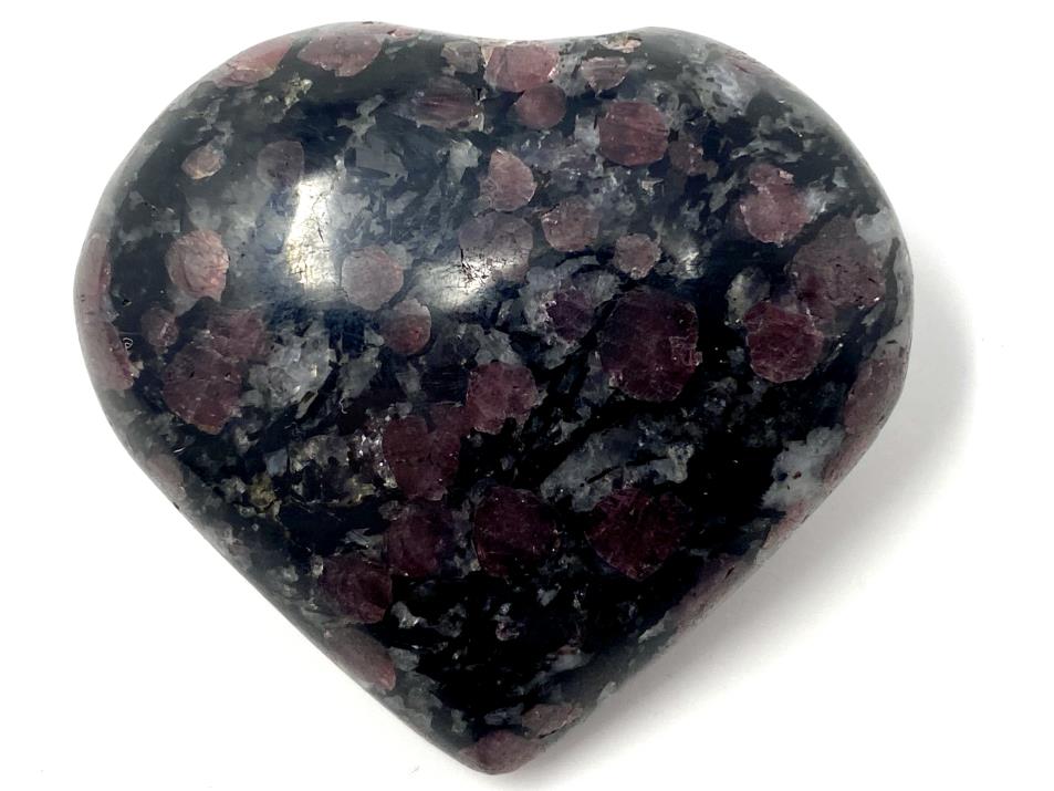 Garnet in Black Tourmaline Crystal Heart 5.5cm