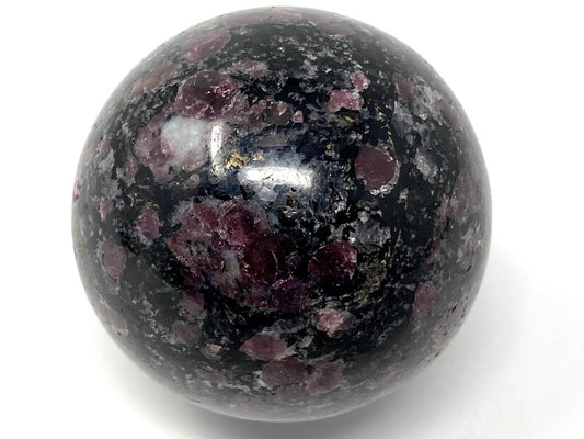 Garnet in Black Tourmaline Crystal Sphere 5.8cm