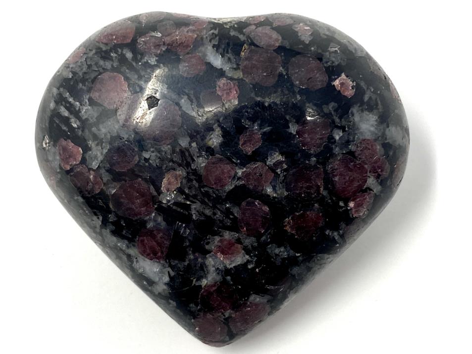 Garnet in Black Tourmaline Crystal Heart 5.5cm