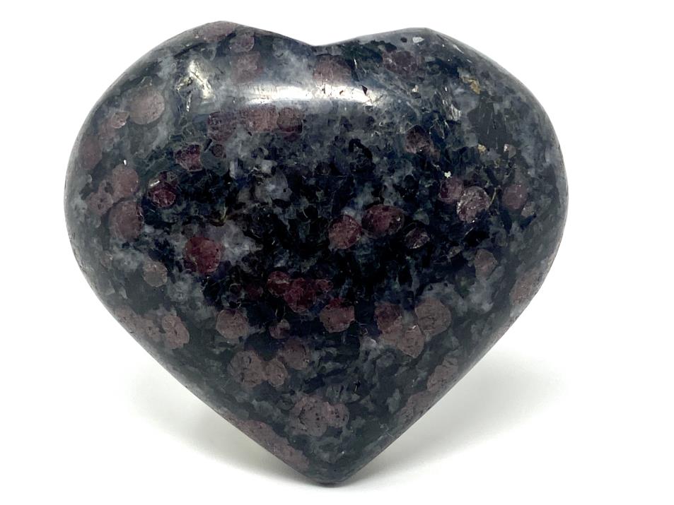 Garnet in Black Tourmaline Crystal Heart 5.5cm