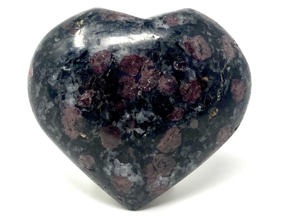 Garnet in Black Tourmaline Crystal Heart 5.5cm