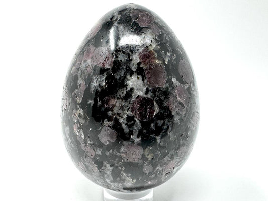 Garnet in Black Tourmaline Crystal Egg 5.4cm