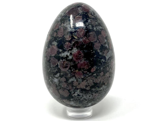 Garnet in Black Tourmaline Crystal Egg 6.3cm