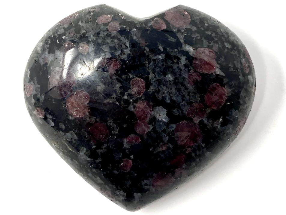 Garnet in Black Tourmaline Crystal Heart 5.4cm