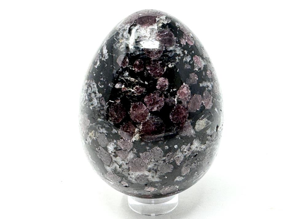 Garnet in Black Tourmaline Crystal Egg 5.6cm