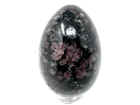 Garnet in Black Tourmaline Crystal Egg 7.2cm