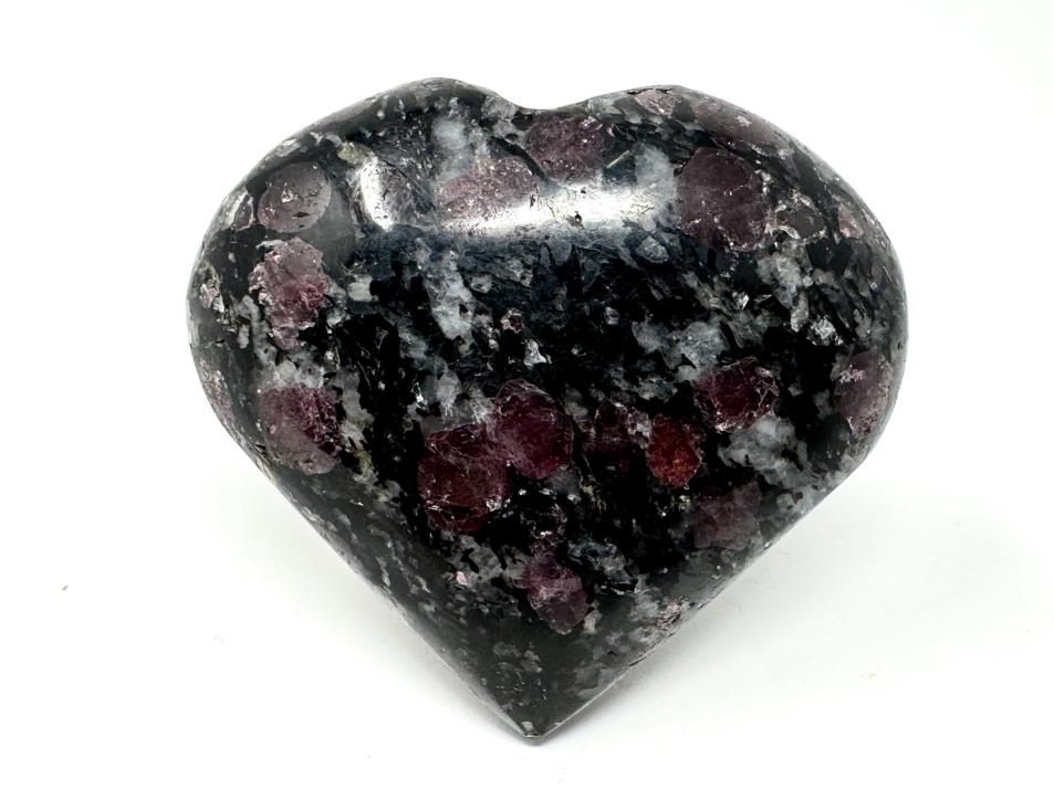 Garnet in Black Tourmaline Crystal Heart 5.6cm