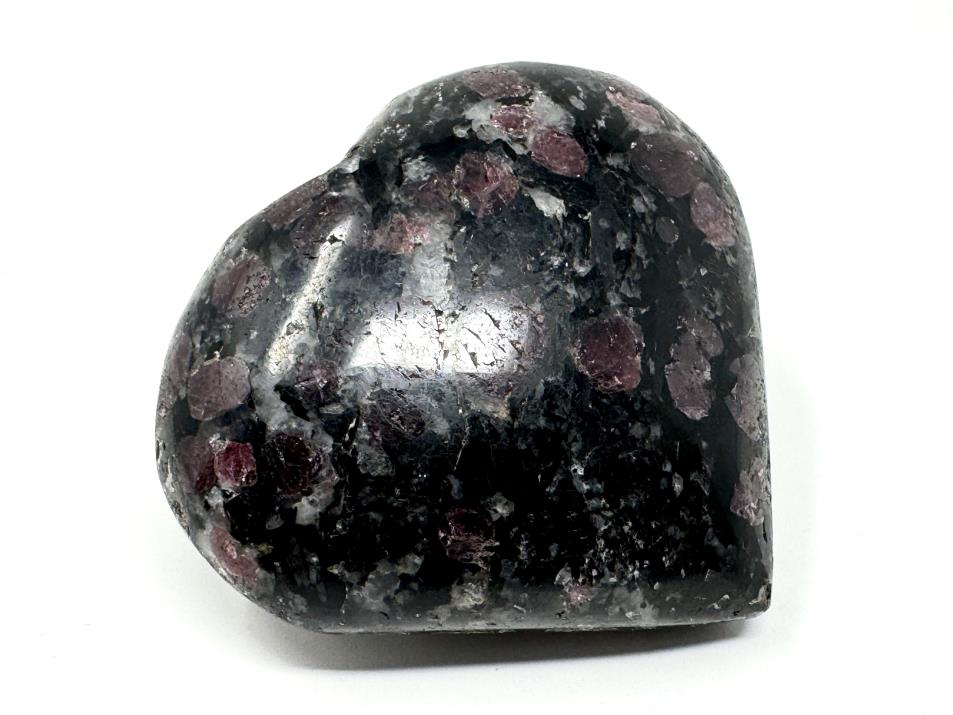 Garnet in Black Tourmaline Crystal Heart 5.6cm