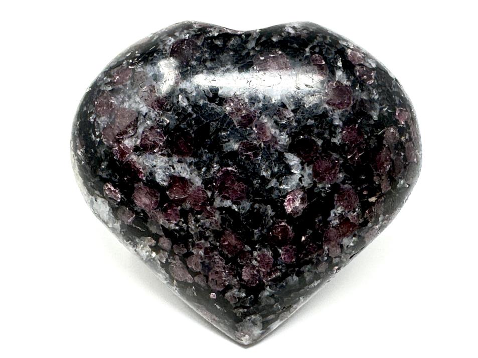 Garnet in Black Tourmaline Crystal Heart 5.6cm