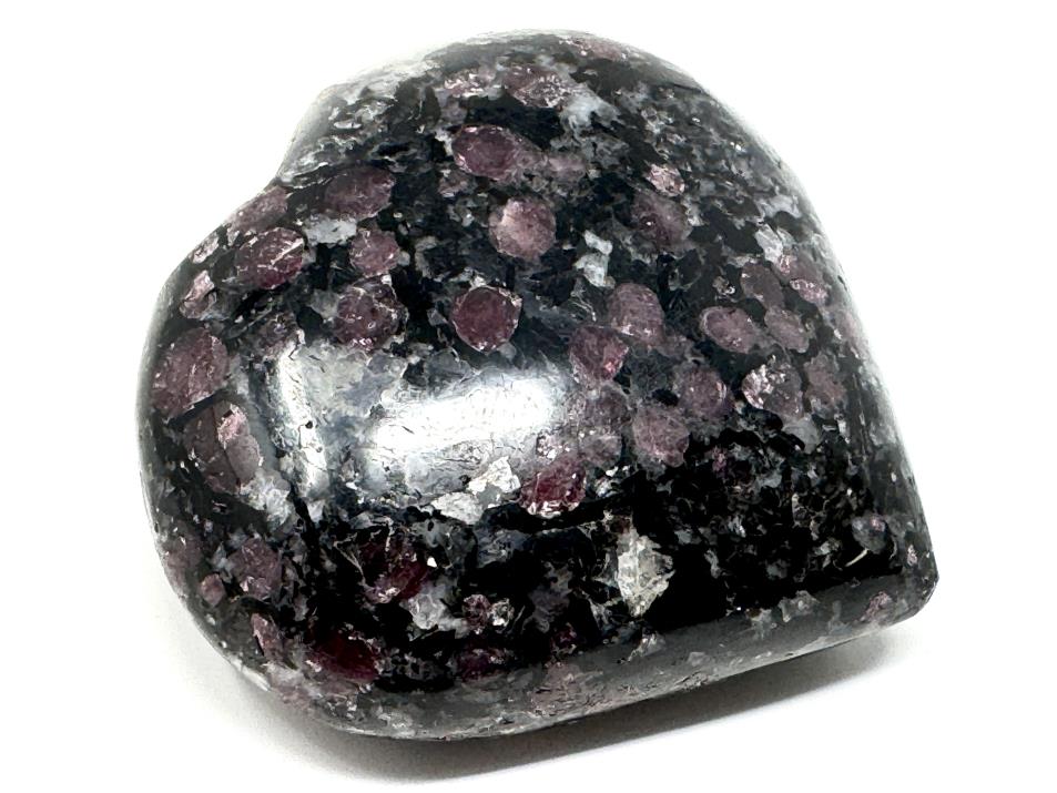 Garnet in Black Tourmaline Crystal Heart 5.6cm