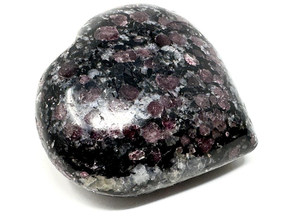 Garnet in Black Tourmaline Crystal Heart 5.6cm