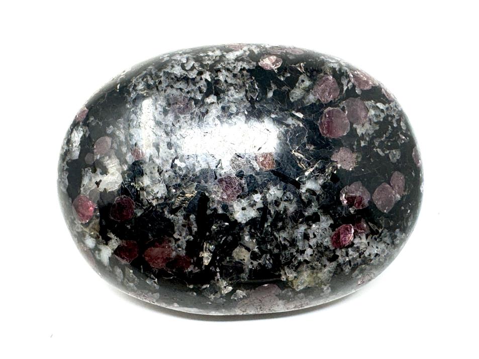 Garnet in Black Tourmaline Crystal Pebble 6cm