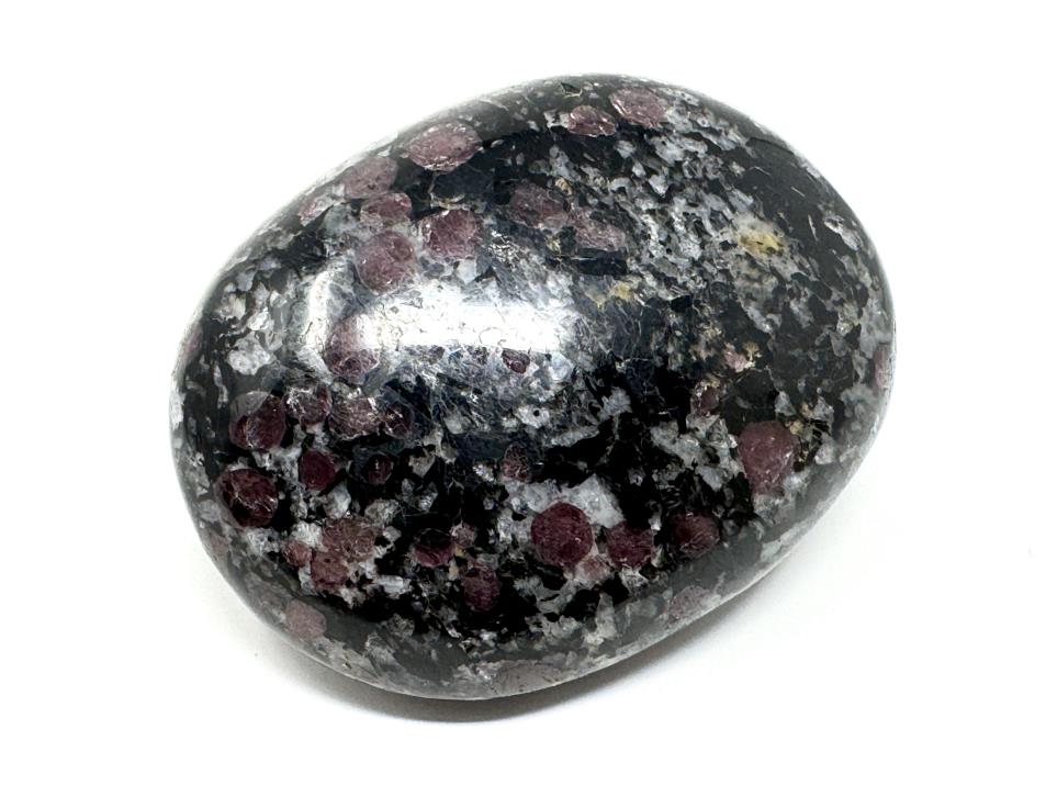 Garnet in Black Tourmaline Crystal Pebble 6cm