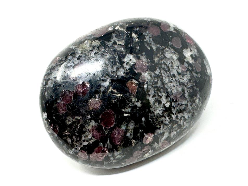 Garnet in Black Tourmaline Crystal Pebble 6cm