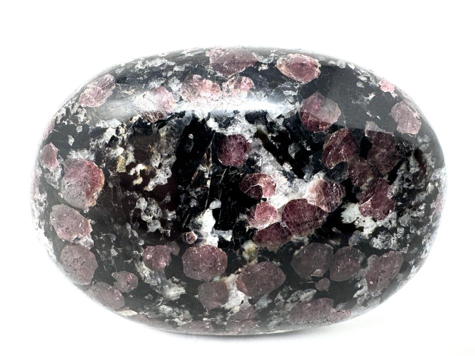 Garnet in Black Tourmaline Crystal Pebble 6cm