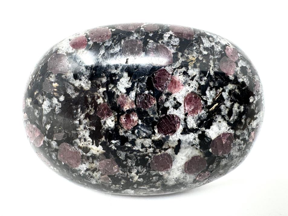 Garnet in Black Tourmaline Crystal Pebble 6cm