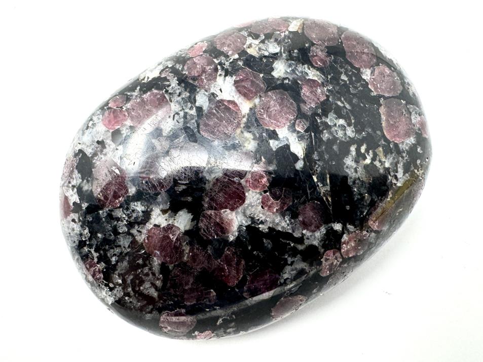 Garnet in Black Tourmaline Crystal Pebble 6cm