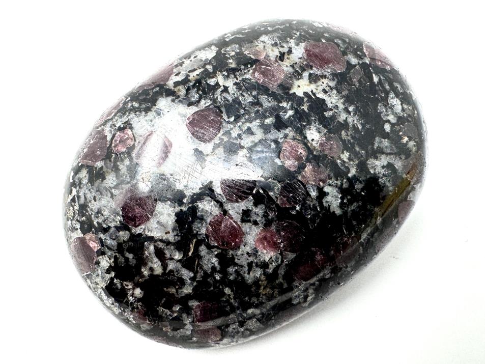 Garnet in Black Tourmaline Crystal Pebble 6cm