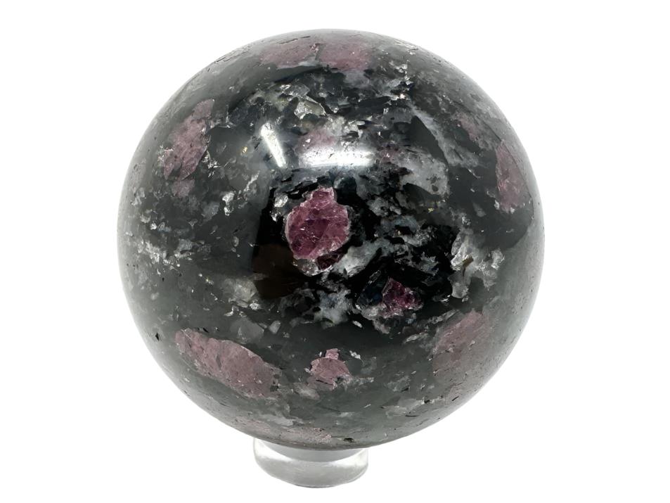 Garnet in Black Tourmaline Crystal Sphere 5.3cm