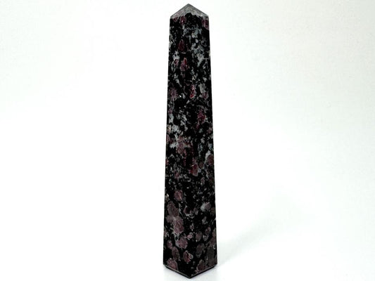 Garnet in Black Tourmaline Crystal Tower 13.2cm