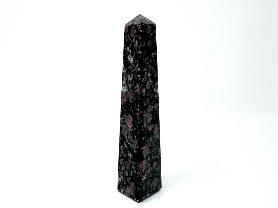 Garnet in Black Tourmaline Crystal Tower 12.1cm