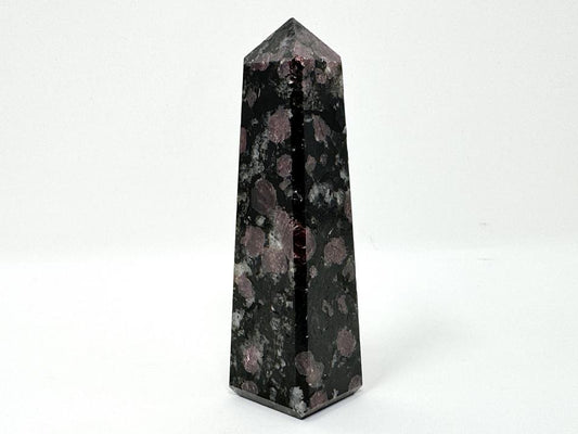 Garnet in Black Tourmaline Crystal Tower 8.5cm