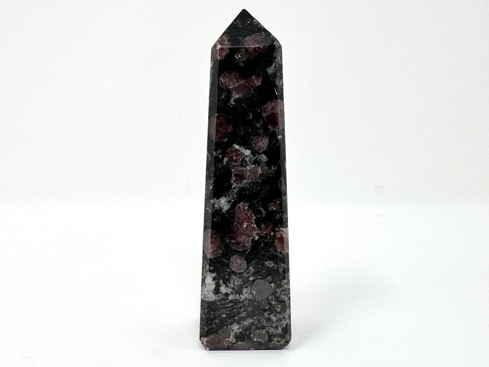 Garnet in Black Tourmaline Crystal Tower 8.5cm