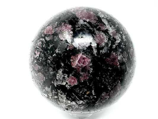 Garnet in Black Tourmaline Crystal Sphere 5.2cm