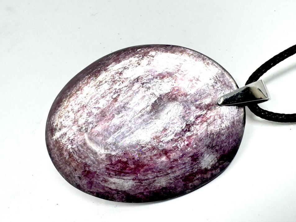 Gem Lepidolite Pendant Oval Large 4.7cm