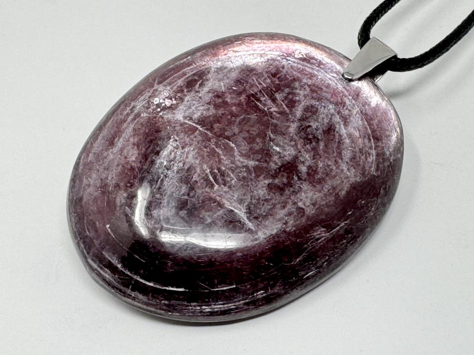 Gem Lepidolite Pendant Oval Large 5cm