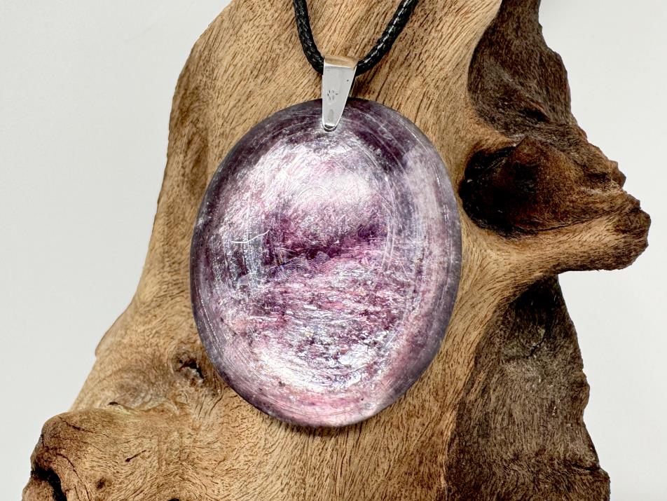 Gem Lepidolite Pendant Oval 4.2cm