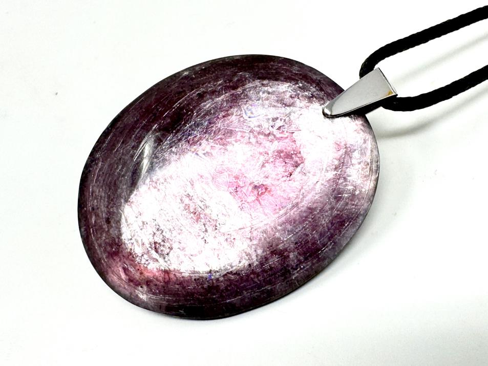 Gem Lepidolite Pendant Oval 4.2cm