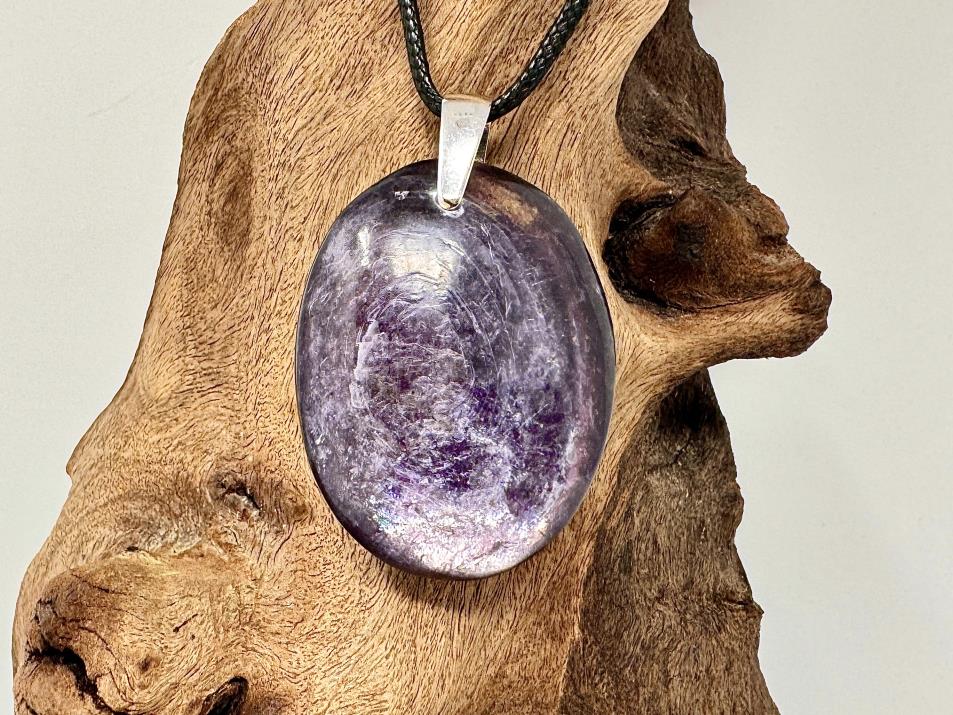 Gem Lepidolite Pendant Oval 4cm