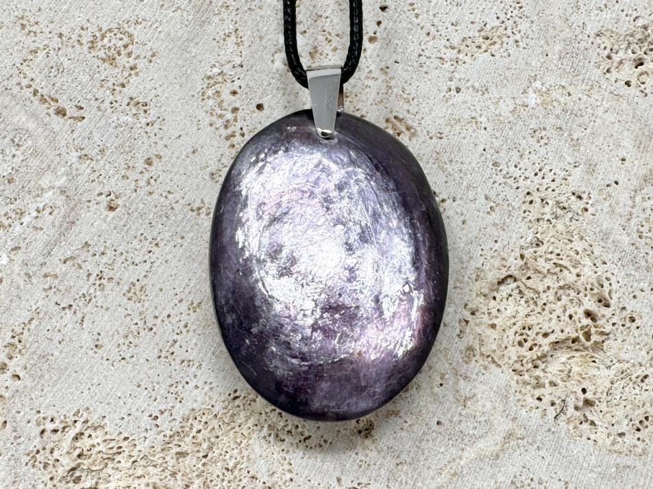 Gem Lepidolite Pendant Oval 4cm